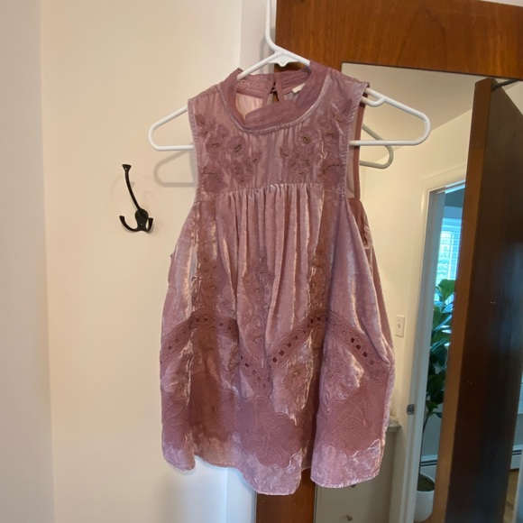 Velvet High Neck Top - Picture 1 of 3